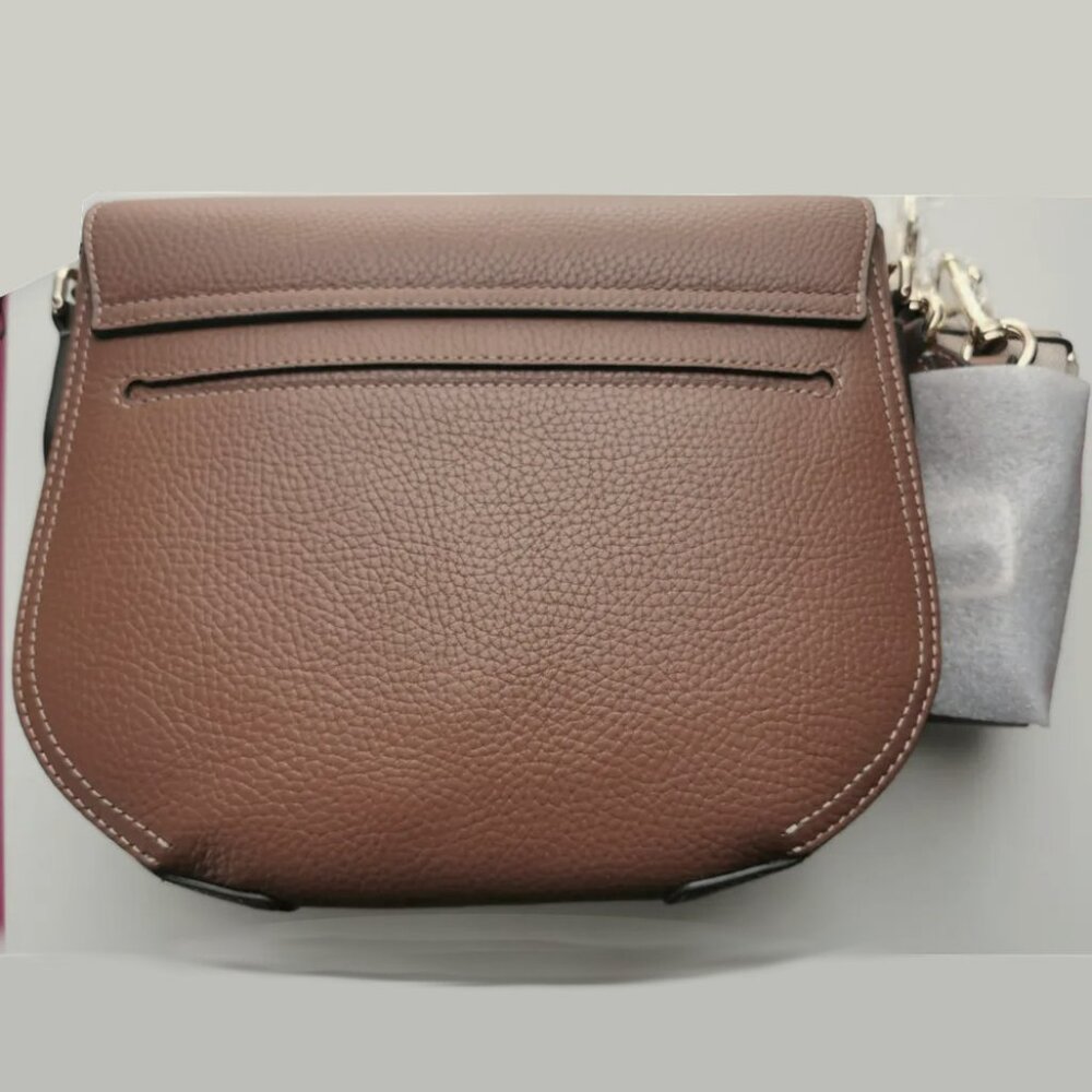 Furla Urania Pebbled Leather Crossbody Bag Cognac EUX - Picture 6 of 8